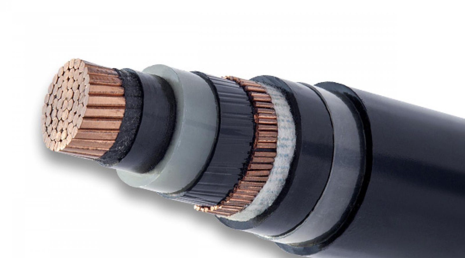 a close up of a cable with a cable Kabel Metal Indonesia